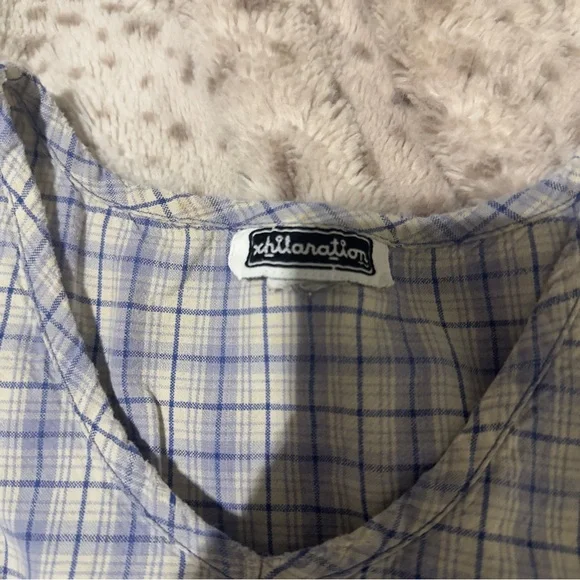 Y2K Blue Plaid Mini Dress - Picture 11 of 11